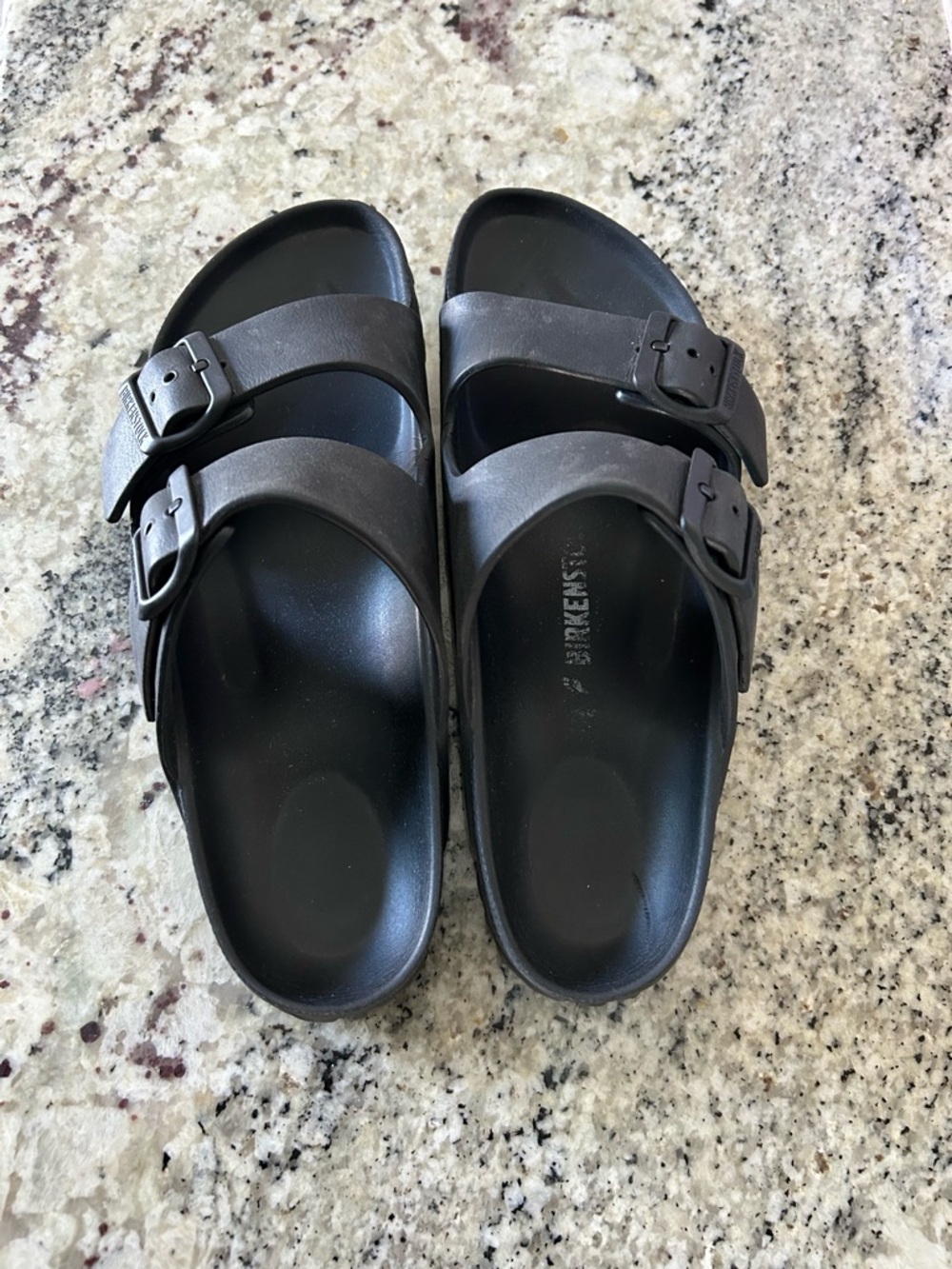 Black Birkenstock (37) Double-Buckle Slide Sandals